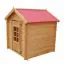 Playhouse Happy Park Red - 1.05 x 1.05 meters made from 13 mm block planks