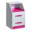 Children's room - Chest of drawers Frank 15, Colour: White / Pink - 67 x 40 x 40 cm (h x w x d)