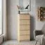 Kiunga 05 Chest of Drawers | Beech / White | 112 x 42 x 40 cm | 5 Drawers | Soft Close