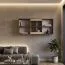 Wall Shelf Pasuruan 13 | Suspended Rack | Walnut/Maple | 57 x 124 x 25 cm | Modern Space-Saving Storage