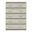 Chest of Drawers Pamulang 06 | Sonoma Oak | 112 x 82 x 40 cm | 5 Drawers | Modern Storage