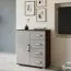 Chest of Drawers Tabubil 04 | Wenge/Grey | 92 x 80 x 41 cm | Modern Storage Furniture