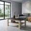 Coffee Table Aitape 19 | Dark Sonoma Oak / Light Sonoma Oak | 120 x 60 x 56 cm | Storage Compartment