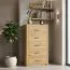 Vanimo 19 Chest of Drawers | Oak Finish | 5 Drawers | Soft Close | 125 x 70 x 42 cm