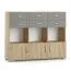 Chest of Drawers Ciomas 21 | Sonoma Oak / Grey | 104 x 130 x 40 cm | 3 Doors, 6 Drawers