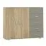 Chest of Drawers Ciomas 10 | Sonoma Oak & Grey | 104 x 130 x 40 cm | Modern Storage Dresser