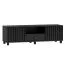 TV Cabinet Black | 43 x 140 x 50 cm | 2 Doors | 1 Drawer | 3 Compartments | Soft Close | ABS Edges | Metal Legs