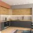 Wall unit for kitchen | 45 x 31.3 x 72 cm | Artisan oak | 1 door | Matterhorn 03 | handleless front | push-to-open | 2 compartments