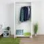 Solid Pine Wardrobe White Lacquered 007 | 190 x 90 x 60 cm | Modern Design | Clothes Rail | Stable Build