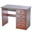 Desk Junco 191, solid pine wood, Walnut colours - Measurements: 75 x 100 x 55 cm (H x W x D)