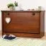 Shoe Cabinet Solid Pine Wood Walnut Junco 216 | Compact Storage | 44 x 72 x 30 cm | Modern Design
