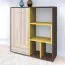 Chest of Drawers Kerema 13 | Walnut, Elm & Yellow | 120 x 110 x 41 cm | Modern Storage Cabinet