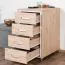 Cianjur 17 Mobile Pedestal | Oak/White | 77 x 45 x 60 cm | 4 Drawers | Modern Design