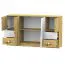 Chest of drawers Sirte 06, Colour: Oak / White high gloss - Measurements: 90 x 160 x 40 cm (H x W x D)