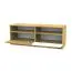 TV base cabinet Sirte 08, Colour: White / High Gloss Oak - Measurements: 45 x 120 x 40 cm (H x W x D)