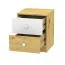 Desk Cabinet Sirte 09 | Oak / White Matt | 50 x 40 x 40 cm | Modern Storage with Drawers