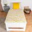 Children's Bed | Modern Youth Bed Pine Solid Wood 72 White | Slatted Frame Included | 80 x 200 cm | High Quality