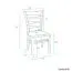 Maridi 121 White Armchair | Solid Beech Wood | 86 x 43 x 43 cm | Sturdy & Modern Dining Chair