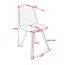 Elegant Maridi 244 Chair | Anthracite | 89 x 45 x 55 cm | Soft Fabric | High Comfort | Decorative Stitching