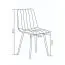 Maridi 278 Dining Chair | Beige | 88 x 44 x 46 cm | Modern Stitched Design | Black Metal Legs