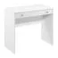 White Ersigen 01 Desk | 76 x 90 x 40 cm | Gold Metal Handles | ABS Edge Protection | Spacious Drawer