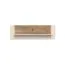 Hanging shelf / wall shelf Asau 11, color: cashmere / dark oak - Dimensions: 37 x 116 x 22 cm (H x W x D)