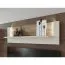 Asau 11 Hanging Wall Shelf | Cashmere & Dark Oak | 37 x 116 x 22 cm | Modern Floating Design