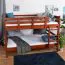Bunk Bed 140 x 200 cm | Easy Premium Line K24/n | Solid Beech Wood | Cherry Lacquered | Convertible