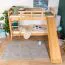 Bunk Bed with Slide 90 x 190 cm | Solid Beech Wood | Natural Lacquered | Converts to Two Single Beds | Easy Premium Line K29/n