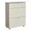 Shoe Cabinet Sabadell 07 | Oak / Beige High Gloss | 108 x 80 x 38 cm | Modern Storage Solution