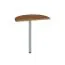 Connecting Table Tapachula 19 | Nut Colours | 76 x 67 x 40 cm | Modern Laminated Chipboard | Metal Legs