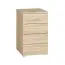 Chest of drawers for desk Tapachula, Colour: Sonoma Oak Light - Measurements: 75 x 46 x 50 cm (H x W x D), with 4 drawers