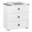 Children's room - Chest of drawers incl. nappy changing unit Daniel 06, Colour: White / Grey - 91 x 83 x 74 cm (H x W x D)