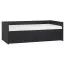 Single Bed / Guest Bed Black | 90 x 200 cm Lying Area | Modern Design | Storage Space