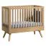 Skady 10 Baby/Kid Bed | Oak Finish | 70 x 140 cm Sleeping Area | Height Adjustable & Convertible
