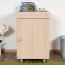 Skalle 13 Youth Bedside Cabinet | Light Brown | 62 x 39 x 46 cm | Modern Design, Mobile, Adjustable Door