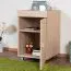 Skalle 13 Youth Bedside Cabinet | Light Brown | 62 x 39 x 46 cm | Modern Design, Mobile, Adjustable Door