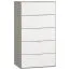 Dresser Bellaco 09, Colour: Grey / White - Measurements: 114 x 63 x 47 cm (h x w x d)