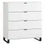 Chiflero 33 chest of drawers, Colour: White - measurements: 100 x 90 x 47 cm (h x w x d)