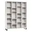 Chiflero 50 White Shelf | 195 x 149 x 38 cm | Modern Design | 20 Compartments | Adjustable Shelves