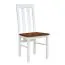 Chair Gyronde 10, solid beech wood, white/Walnut - 94 x 43 x 44 cm (H x W x D)