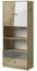 Sirte 04 Cabinet | Oak, White & Grey High Gloss | 190 x 80 x 40 cm | Modern Storage Solution