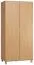 Wardrobe Averias 13 | Hinged Door Cabinet | Oak Finish | 195 x 93 x 57 cm | LED Lighting | Soft Close