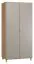 Hinged door cabinet / Wardrobe Nanez 13, Colour: Oak / Grey - Measurements: 195 x 93 x 57 cm (H x W x D)