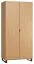 Hinged door cabinet / Wardrobe Patitas 13, Colour: Oak - Measurements: 195 x 93 x 57 cm (H x W x D)