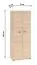 Closet | Color: Lindberg Oak | 2 hinged doors | 2 compartments | 79 x 51 x 203 cm | for the office and home office | lockable | soft-close feature | 1 clothes rod