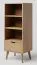 Solid Oak Shelf Natural Aurornis 23 | Modern Design | 125 x 50 x 40 cm | 1 Drawer, 2 Shelves