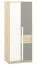 Children's Wardrobe Greeley 02 | Beech/White/Platinum Grey | 199 x 80 x 55 cm | 2 Doors, 6 Compartments