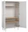 Hinged door cabinet / Wardrobe Airin 04, Colour: White - Measurements: 188 x 100 x 55 cm (H x W x D)