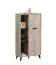 Tall Chest of Drawers with Six Compartments | Vracar 04 | Oak Grey & Black | 1 Door | 130.5 x 68 x 33 cm